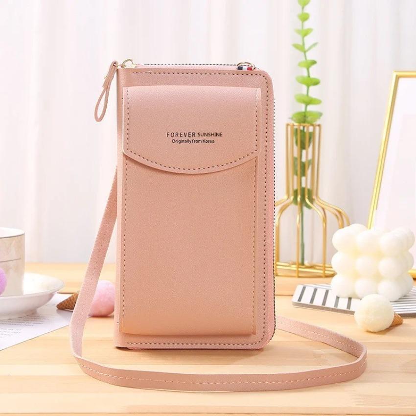 New Mobile Phone Bag Women's Fashion Versatile Korean Mini Messenger Bag Student Large Capacity Multi Card Wallet Card Bag Women