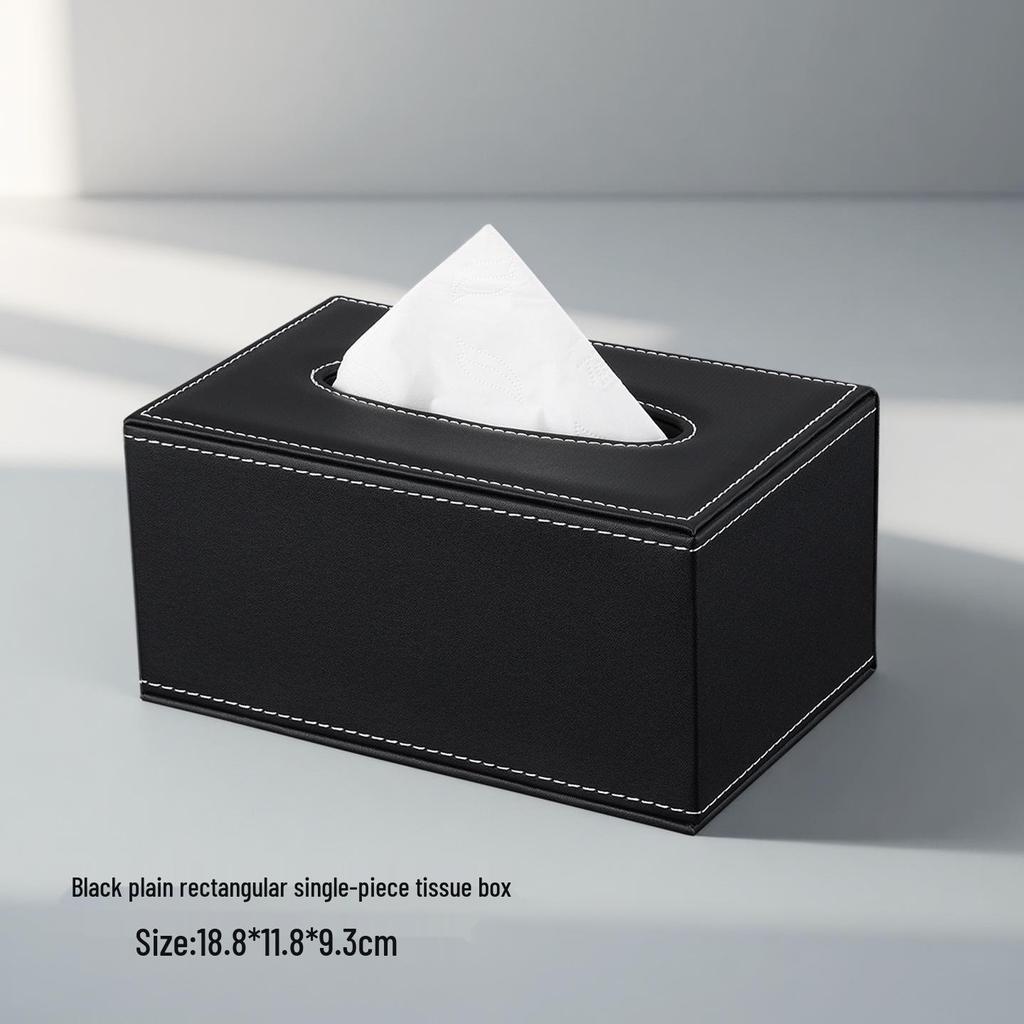 Modern Minimalist Leather Tissue Box for Home, Office, or Hotel