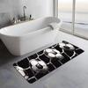 Soccer Ball Print Runner Rug Soft Flannel Washable Floor Mat for Bedroom Kitchen Entryway Sports Themed Home Decor