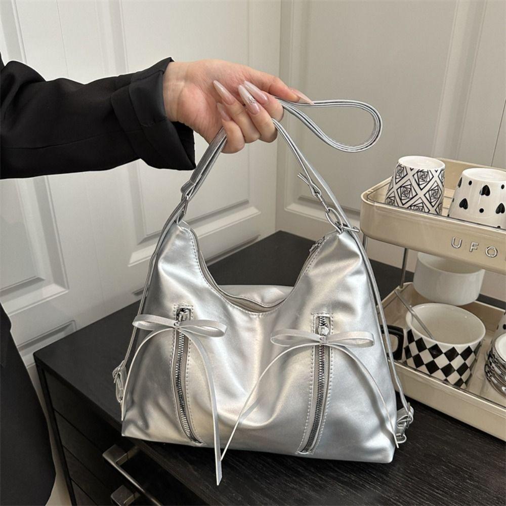 Korean New Style Bow Tote Bag Large Capacity Bow Crossbody Bag Bowknot Shoulder Bag Ladies/Girls