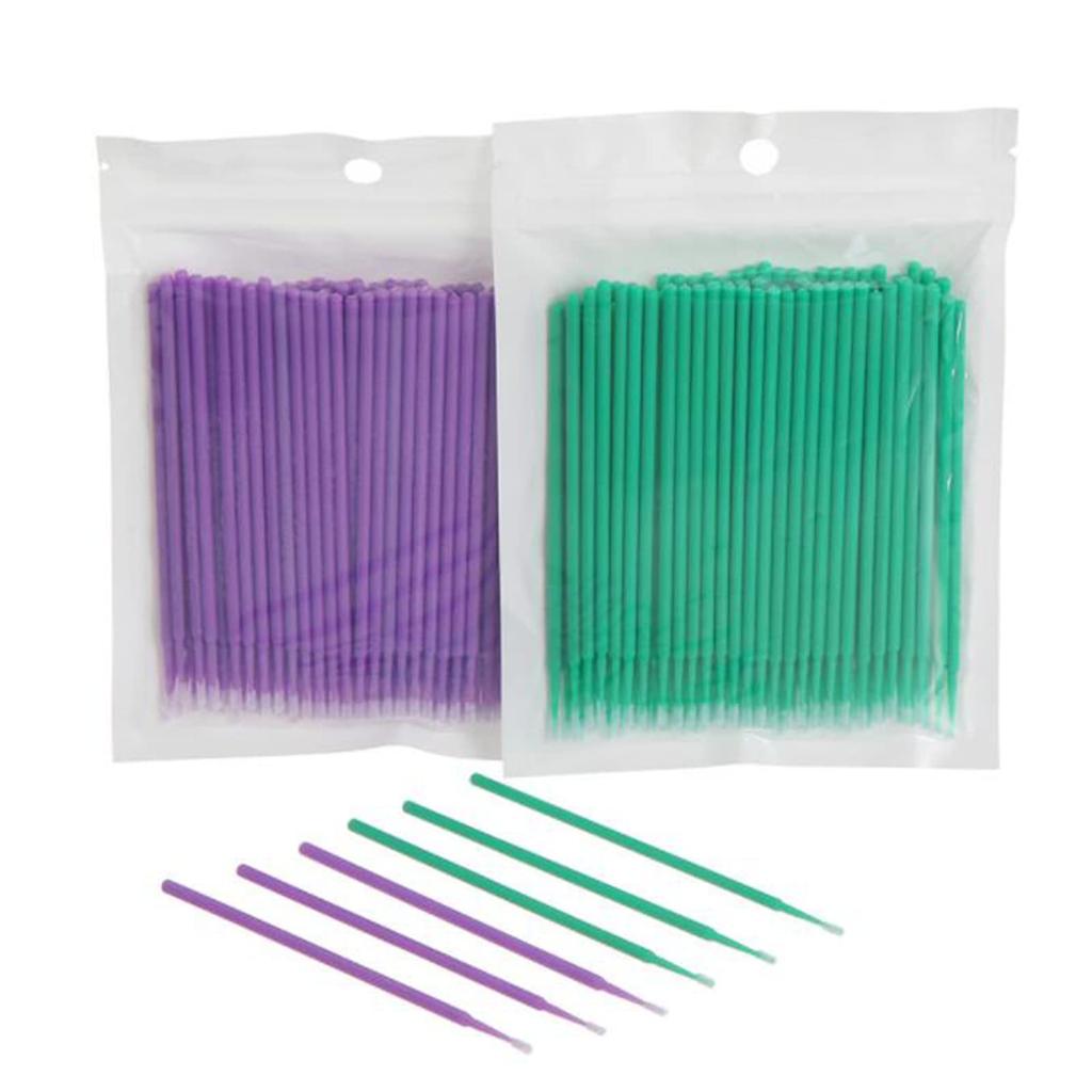 Forahome Disposable Micro Cotton Swab Set for Makeup False Cosmetic and Other Precision Machine Cleaning Eyelash Growth Serum and 200-Piece Brushes,
