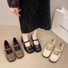 French light mouth single shoes women's 2025 autumn new thick heel square head with skirt high heels with Mary Jane shoes