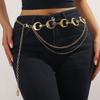 Women's Adjustable Sunflower Waist Chain - Metal Body Belt for Dresses