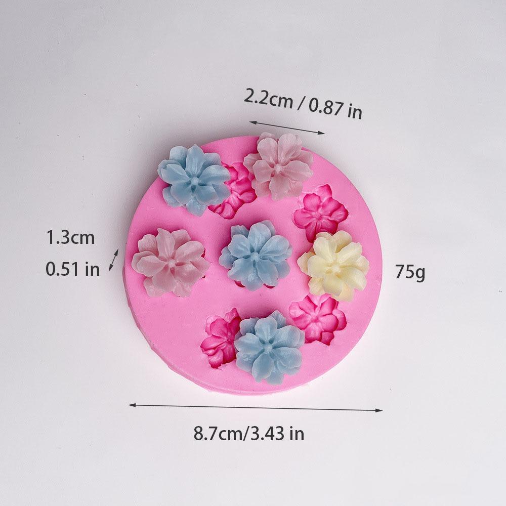 Heat Resistant Pink Flower Fondant Molds Silicone DIY Chocolate Decoration Moulds Flower Shape baking mold Resin