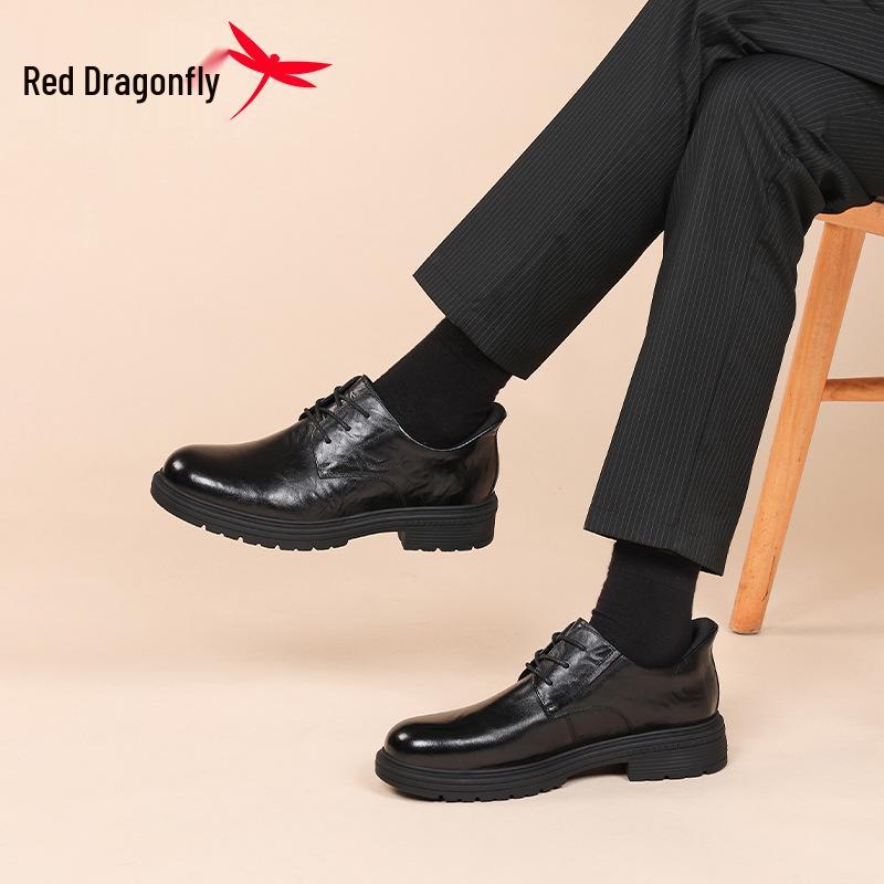 Red Dragonfly Herren Leder Derby Schuhe – Echtes Leder für formelle Geschäftsanlässe & Hochzeiten