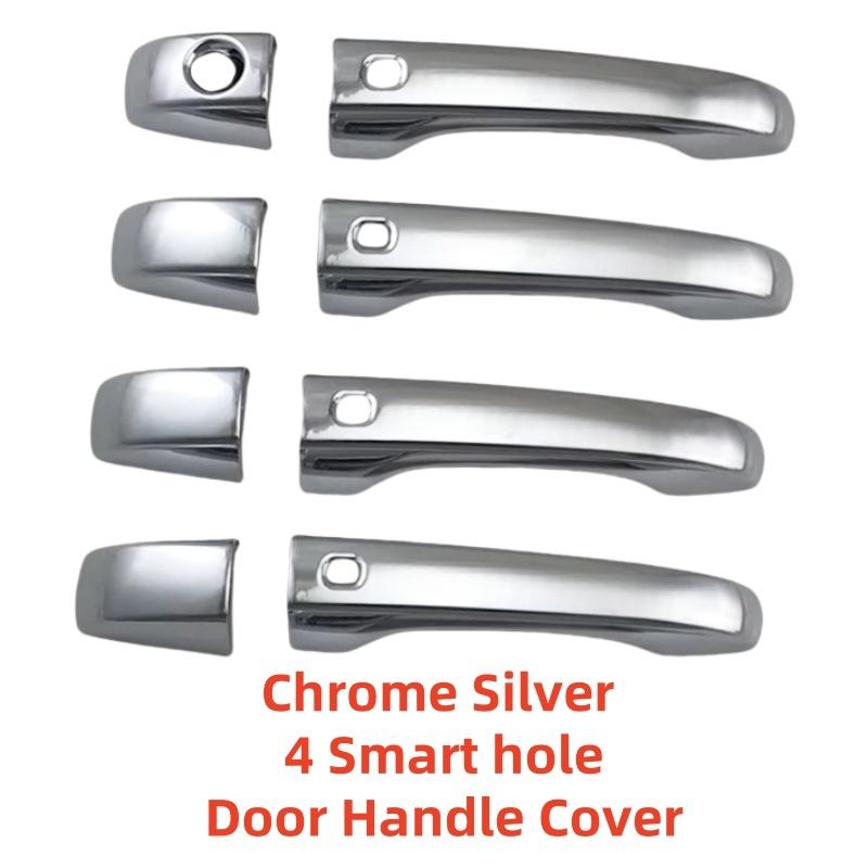 New Car ABS Chrome Piano Black Carbon Accessories For Chrysler 300 300C    Door Handle Bowl Cover Trim Paste Style