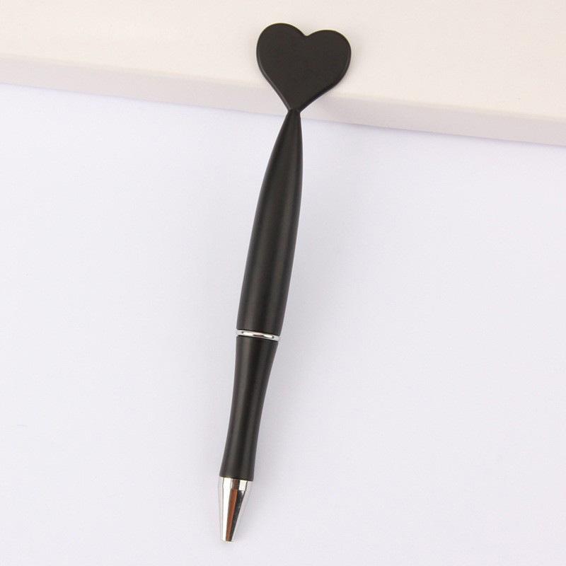 Heart-shaped Plastic Ballpoint Pen - Student Stationery Gift with Customizable Logo