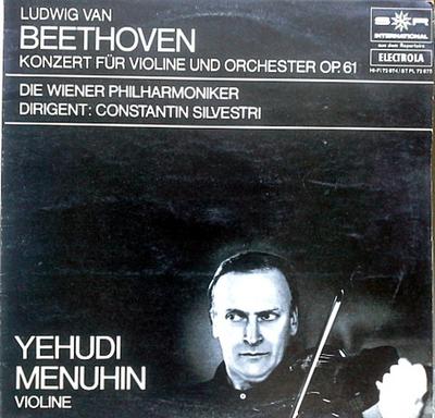 LP Record LUDWIG VAN BEETHOVEN YEHUDI MENUH Konzert Fr Violine Und Orchester D 72674 SR Internationa 1965 Germany Classical Used