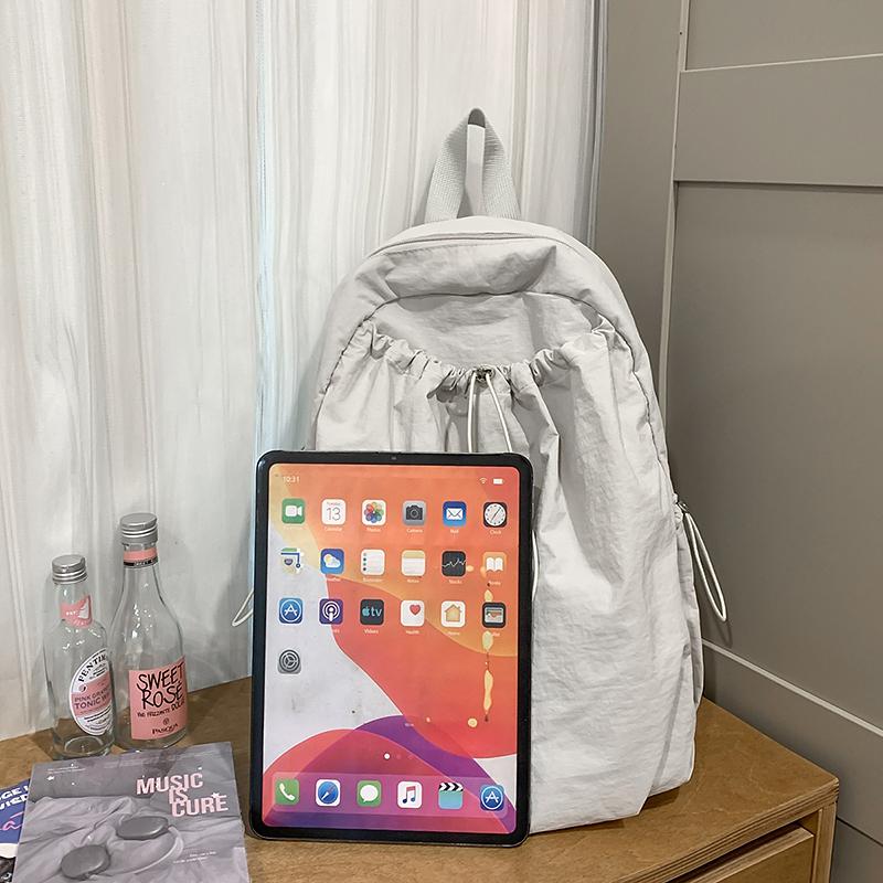 Student Schoolbag Women's Solid Color Computer Travel Backpack Large Capacity Backpack