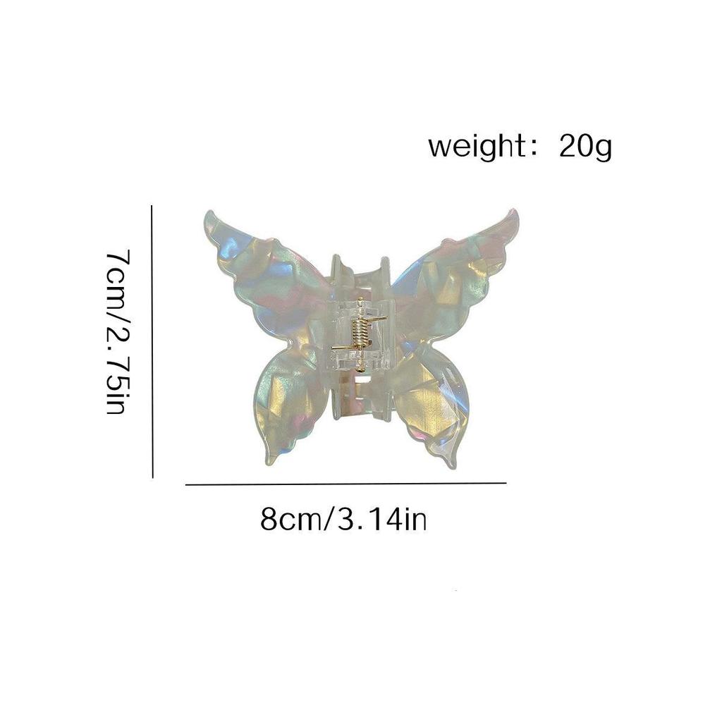 Korean Style Acetic Acid Butterfly & Mermaid Hair Clip - Fantasy Shark Clip Jewelry for Girls