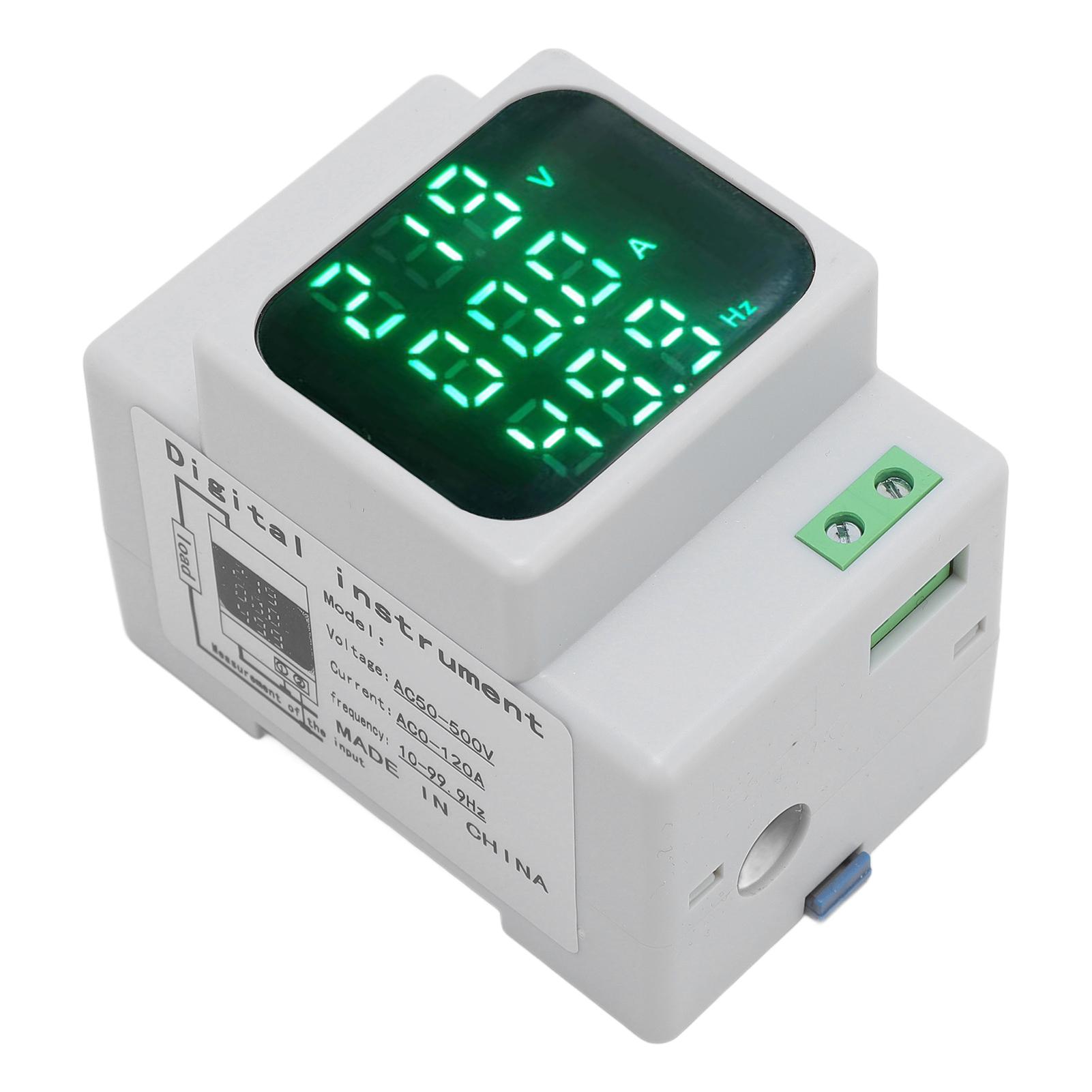 

Multi Function Energy Meter Digital Display DIN Rail Mounted Voltage Ampere Frequency Tester