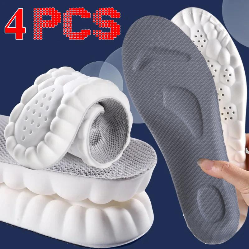 Sport Insoles for Shoes Sole Shock Absorption Deodorant Breathable Cushion Running Insoles for Feet Man Women Orthopedic Insoles