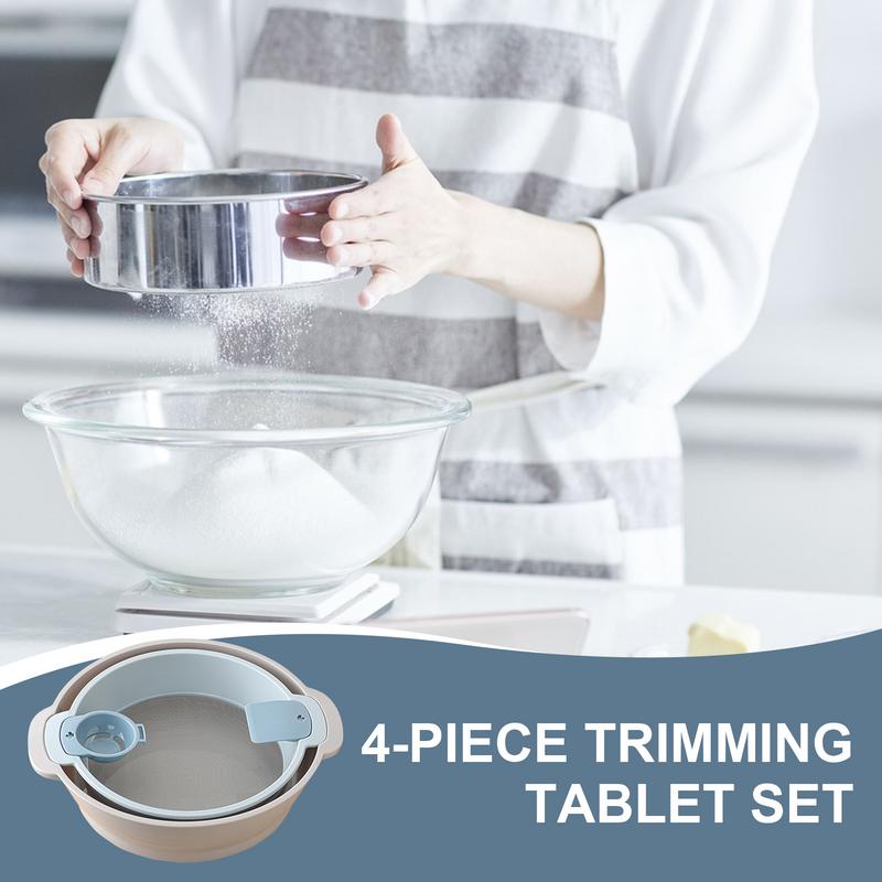 Kitchen Flour Sieve Strainer Handheld Semi-automatic Sugar Sifter Powder Shaker Space-Saving Kitchen Baking Tools
