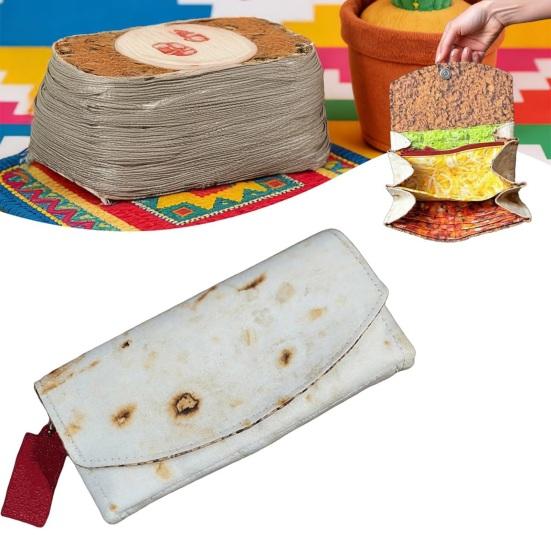 Burrito Cüzdan Kartlık Suni Deri Tortilla Çanta Eğlenceli Taco Bozuk Para Cüzdanı Kart Düzenleyici Yenilikçi Cüzdan Tortilla Severler İçin Hediye