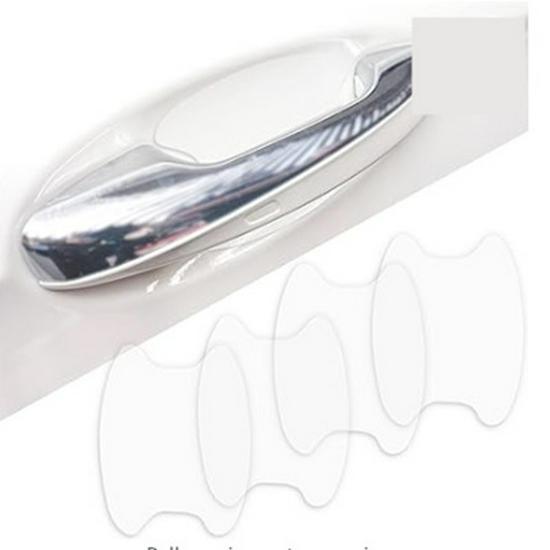 Carbon Fiber Car Door Handle Protective Stickers - 4pcs
