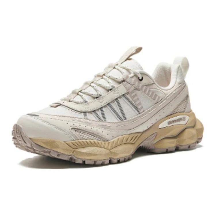 Anta Ag02 Round Toe Lace-Up Shock Absorbing Wear-Resistant Low-Top Casual Shoes Men sneaker White Gray 112418802A-2