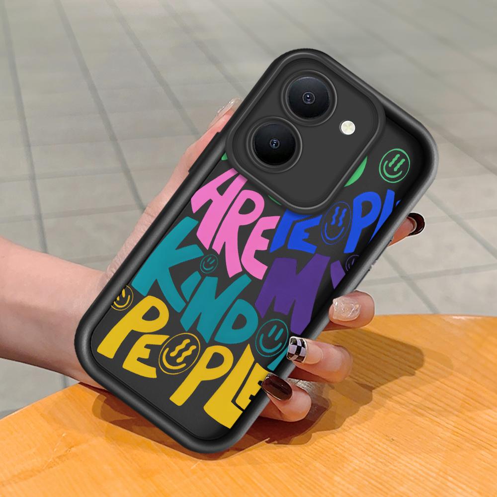 

Мягкий силиконовый квадратный чехол с рисунком лестницы для телефона, полное покрытие, противоударный защитный резиновый чехол для камеры для Vivo Vivo Y36I 5G чёрный