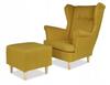 ARI Wing Chair with Footrest, Scandinavian Olive