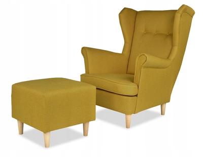 ARI Wing Chair with Footrest, Scandinavian Olive