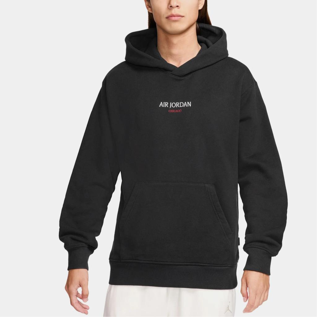 Jordan Letter Logo Hooded Long Sleeve Sweatshirt Men sweatshirt Black HF9289-010