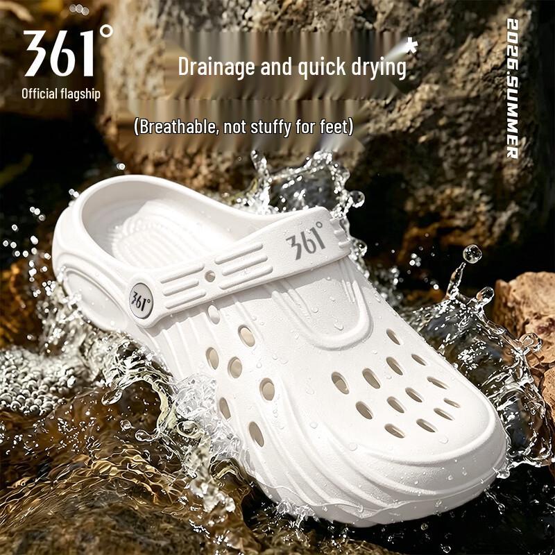361° Summer Thick-Sole Anti-Slip Clogs 35-36 женский белый