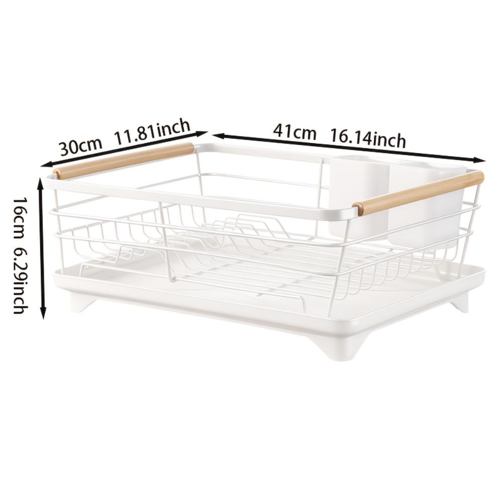 Space-saving Sink Dish Storage Basket Double-layer Plate Rack Kitchen Dish Drainer  Home