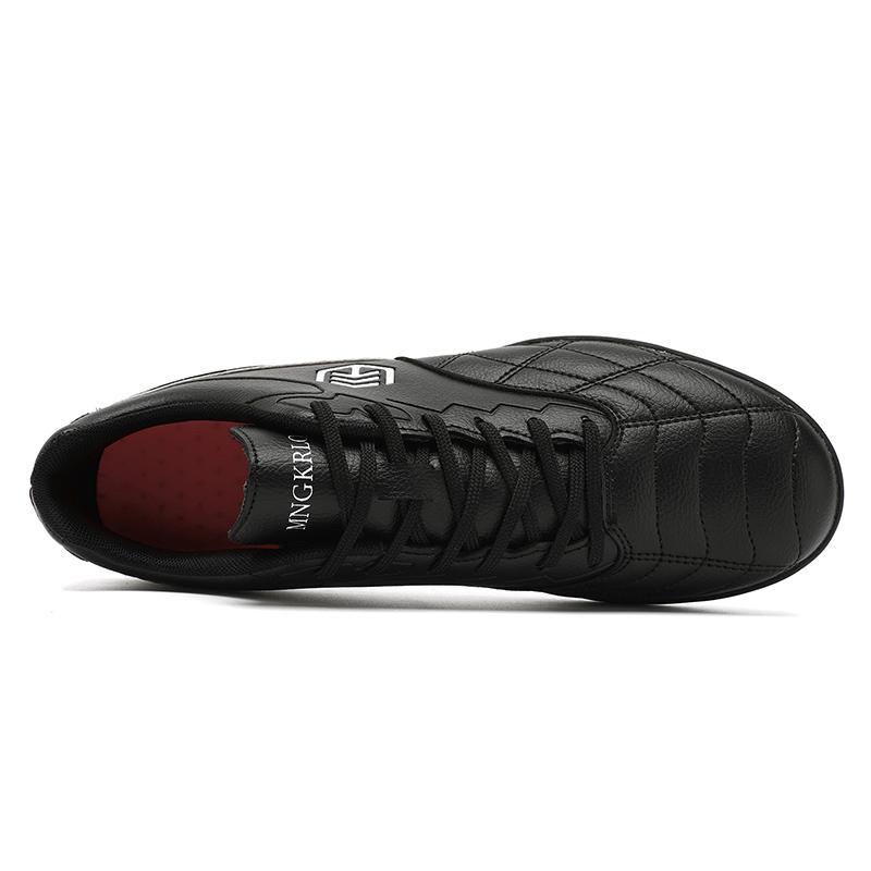 Men's Turf Leather Soccer Shoes Football Cleats Short Spikes TF Futsal Sports Training for Youth Boys Grass Ground Sneakers