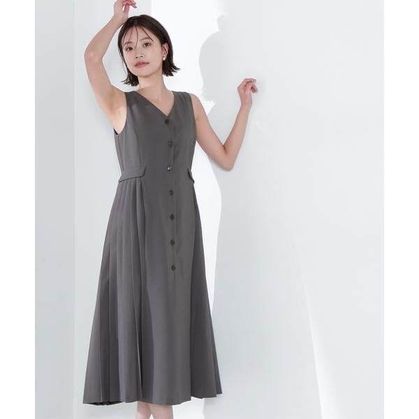 [Natural Beauty Basic] Side Pleated Jumper Skirt