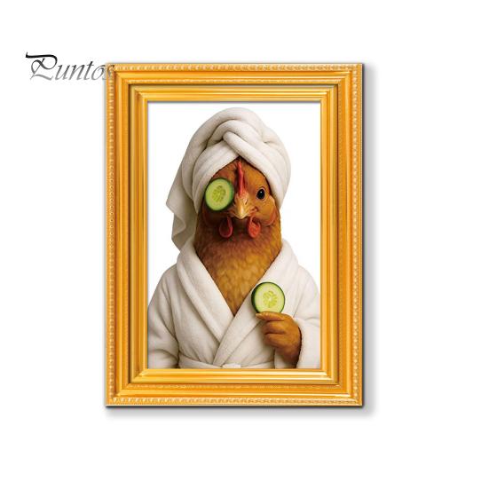 Decorative Refrigerator Magnets 1/5/6Pcs Drinking Animal Cat Magnet Vintage Wooden Frame with Fridge Home Kitchen Office Decoration Lover Gift