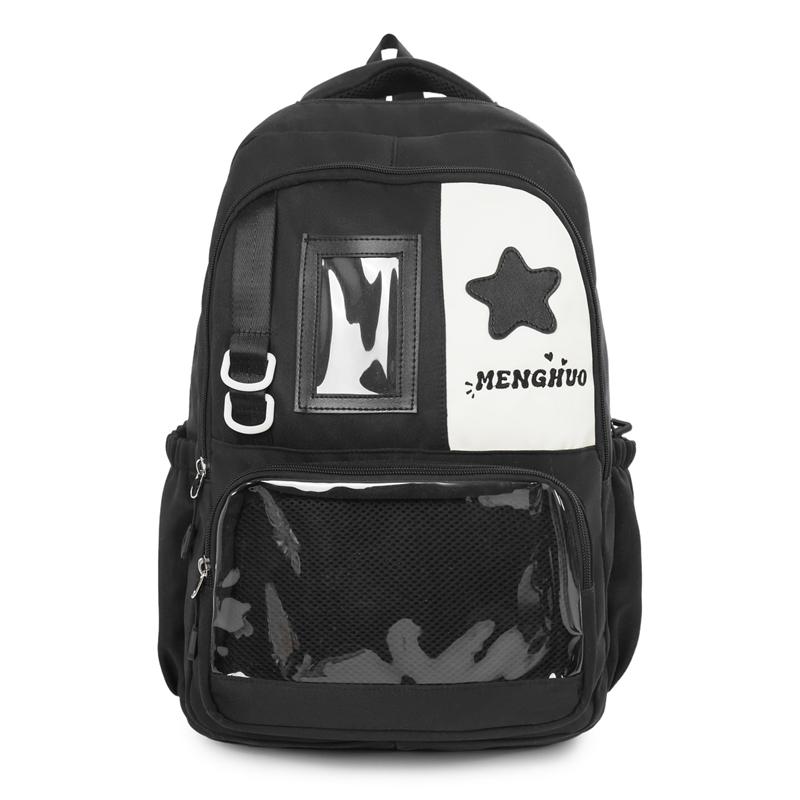 Cute Star Design Backpack for Women and Girls – Lightweight School Bag with Front Pocket, Mesh Compartment – Perfect for Daily Use, College, or Travel