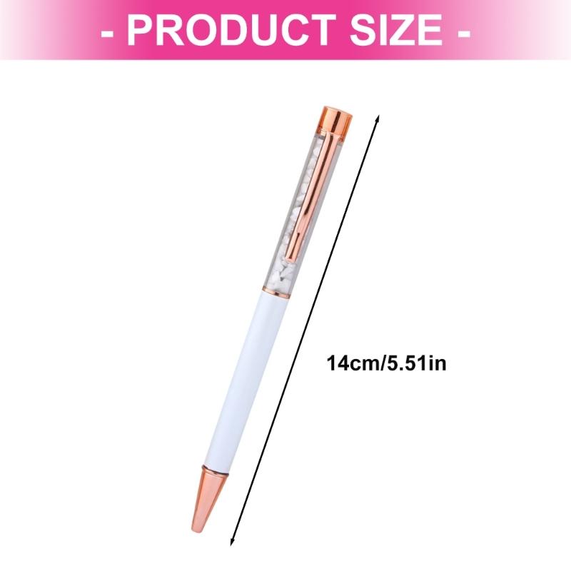 Smooth Writing Gemstones Oil Pen for Office School Students Writing Gift 0.5mm Medium Point Metal Ball Pen Ballpoint Pen