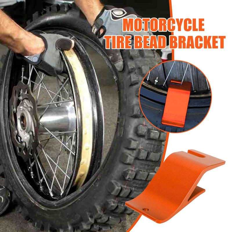 Motorcycle Tire Bead Bracket Aluminum Tire Bead Assistance Tool Holder Hook Portable Off-Road Removal Install Assistance Changer