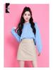 Korean Style High-Waisted PU Leather A-Line Skirt for Women - Short, Slimming, and Hip-Hugging