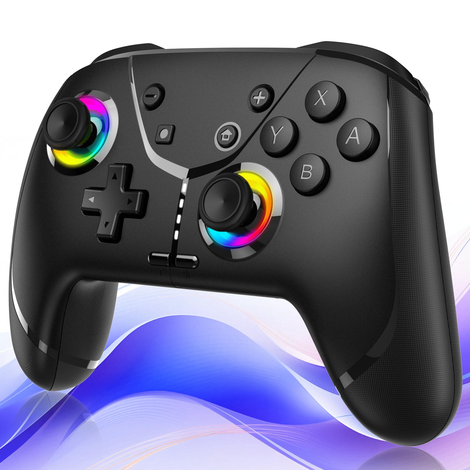 

Gameasy Switch Совместим со Switch с задним турбо-гироскопом HD Bluetooth Беспроводной Pro Совместим с и включает японскую инструкцию чёрный