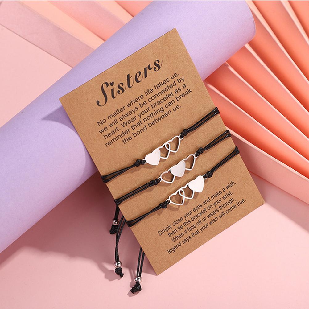 Friendship Bracelets Gifts Friendship Heart Long Distance Sister Friend Bracelet Gift for Girls Women Daughter Birthday
