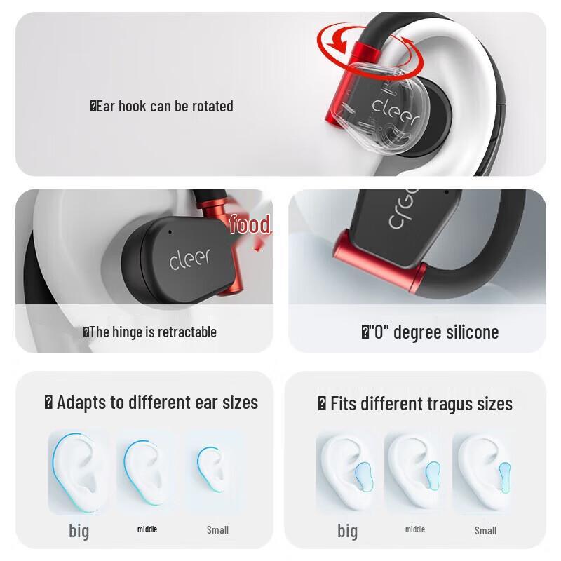 Cleer ARC3 Open-Ear Ear-Hook Bluetooth Sports Headphones