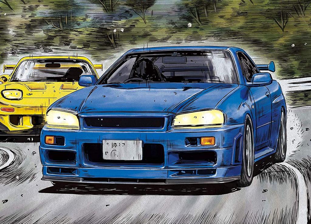 Aoshima Bunka Kyozai Initial D 9 Hoshino Kozo BNR34 Skyline Scale Plastic Model (AOSHIMA) No. GT-R 1/24