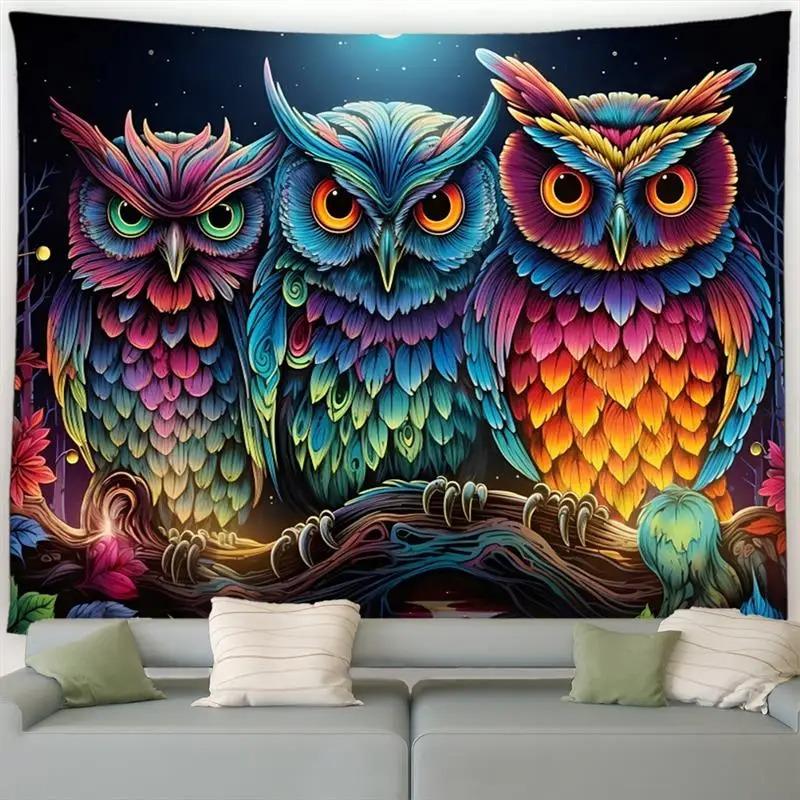 Creative Owl Decorative Tapestry Home Wall Living Room Office Decorative Tapestry