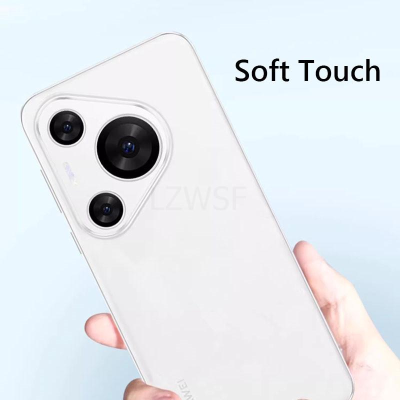 Simple Slim Soft TPU Clear Transparent Phone Case On For Huawei Pura 70 Pro Plus Pura70 Pro+ Cover Fundas Capa