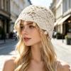 Hollow Baotou Cap Streamer Shell Round Piece Tassel Handwoven Women's Spring Summer Thin Breathable Ethnic Wind Cold Cap
