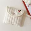 Clean White Fabric Feminine Hygiene Pad Pouch