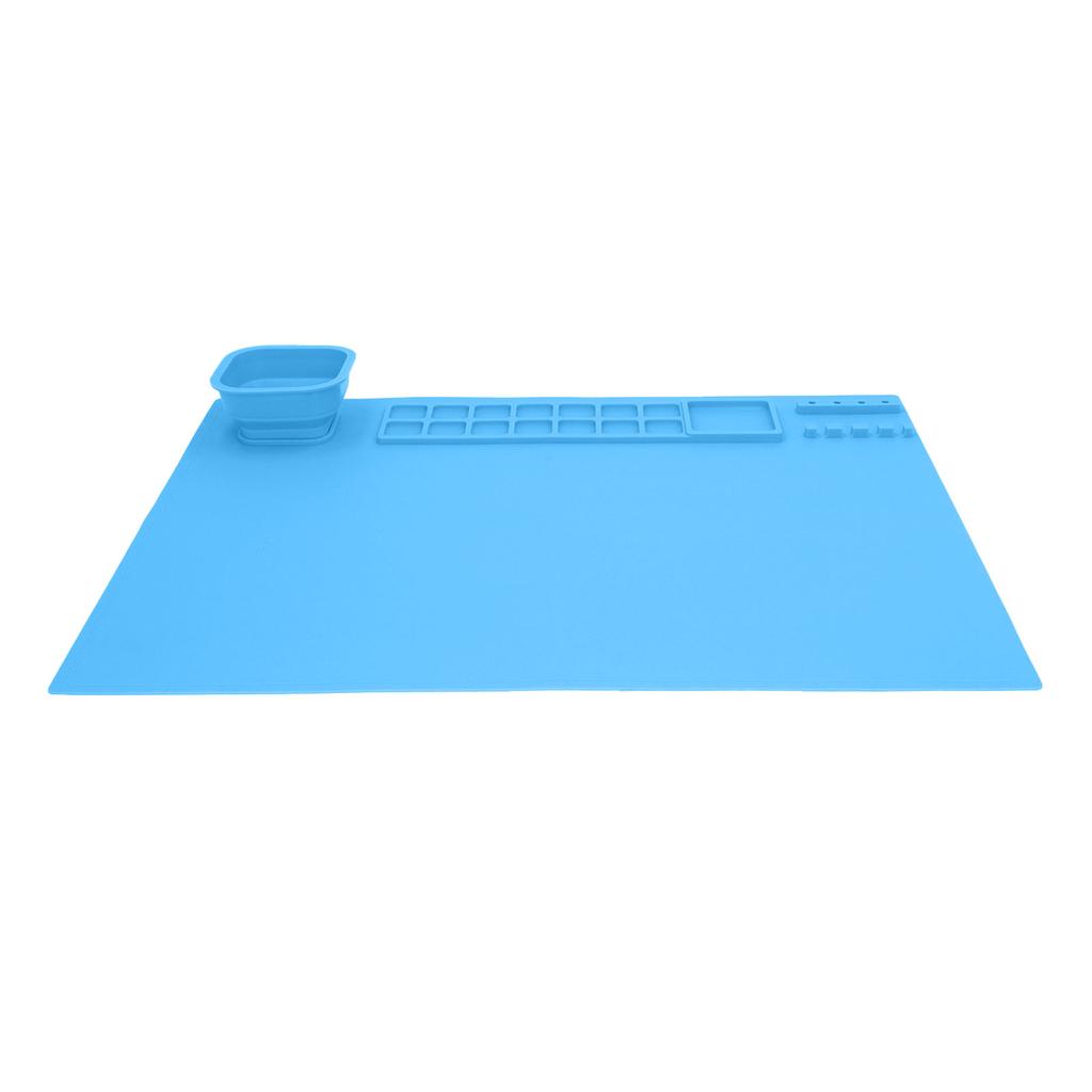 Silicone Painting Mat with Cup DIY Cultivate Artistic Talent Easy To Wipe Silicone Art Mat for Boys Girls Art Supplies