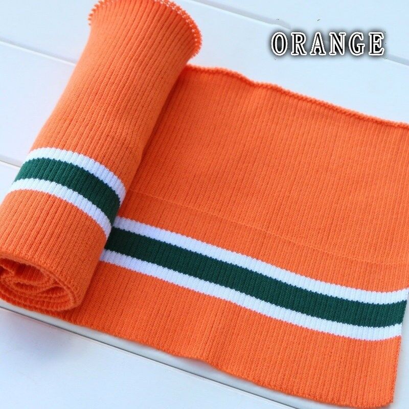 80x15cm Cotton Webbing Elastic Knitted Striped Neckline Cuff Hem Fabric Sewing Supplies Elastic Cotton Spandex Stretch Knit New