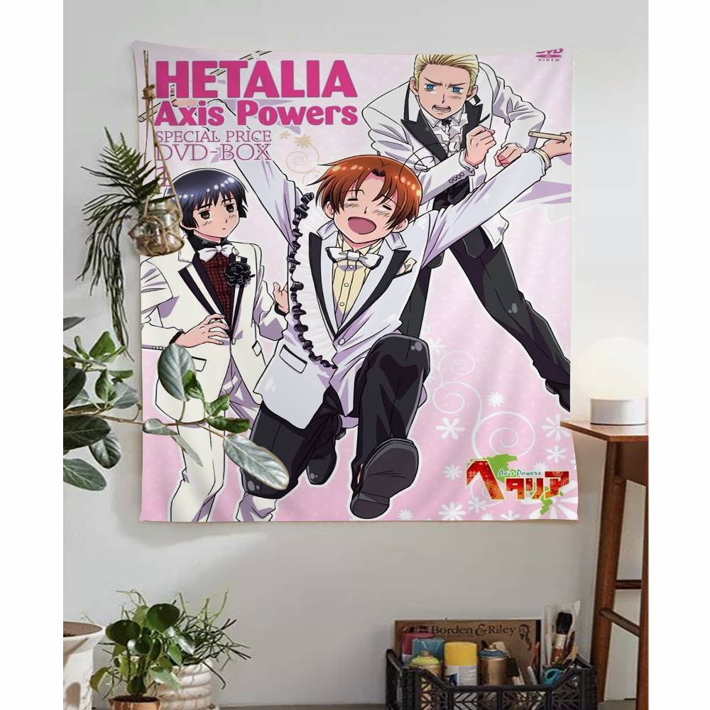 Anime Cartoon Hetalia Axis Powers Colorful Tapestry Wall Hanging Bohemian Wall Tapestries Mandala Wall Hanging Sheets