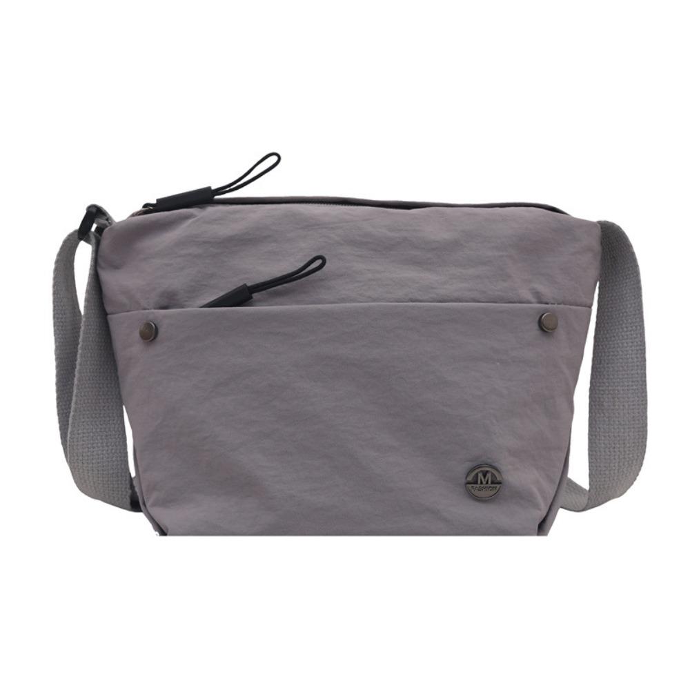 

Ultra-Light Nylon Crossbody Bag Zipper Closure Adjustable Wide Strap Women Bag Large Capacity Messenger Bag Mobile Phone Pack серый