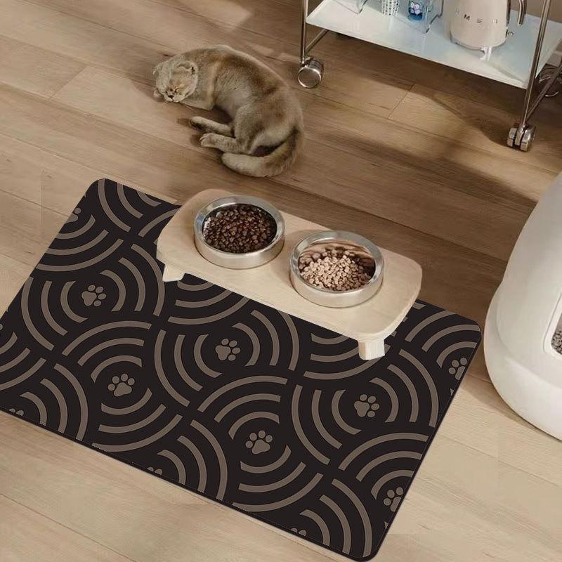 Creative Cartoon Shape Pet Feeding Mat - Dirt-Resistant, Easy Clean, Water Absorbent, Wear-Resistant, Quick Drying