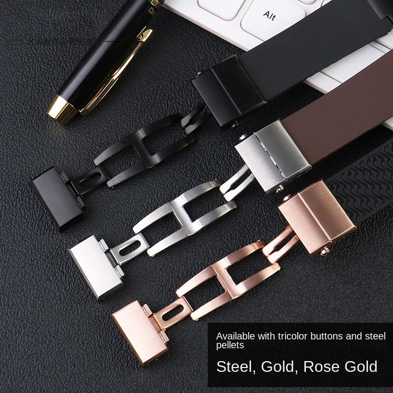 For Ulysse Nardin Curved End Silicone Rubber WatchBand 263 DIVER Waterproof strap 22mm Men Watch accessories Bracelet with tools