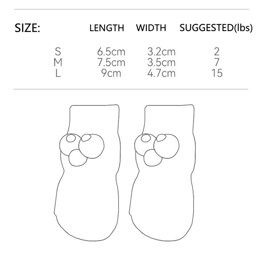 4 Pcs Pet Anti-slip Socks Cat & Dog Cute Winter And Autumn Warm Socks Anti-slip Traction Protecting Paws From Wear Tear Licking.
