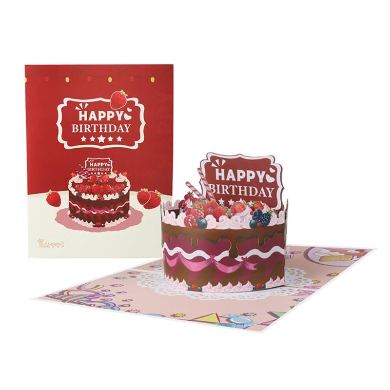 Festival 3D Birthday Card Practical Greeting Card Birthday Party Supplies Colorful Greeting Card Suitable for Parties 1