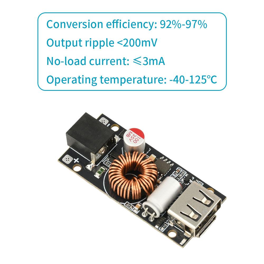 PD 65W Super Fast Charging Module Multi Protocol Mobile Phone DIY Fast Charger DC 7V-35V Step-Down Module Type-C USB DC5521 Port